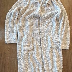 Bobeau Full Length Cream Teddy Jacket for Women